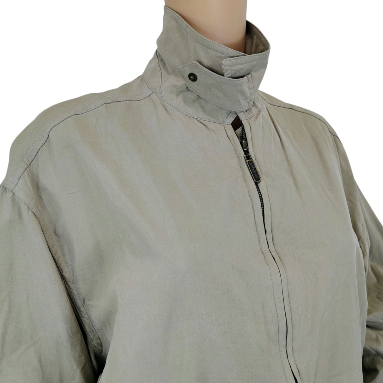 1970’s Nylon Brown Zip Up Wind Breaker Track Jacket by XTC Made in Korea Medium