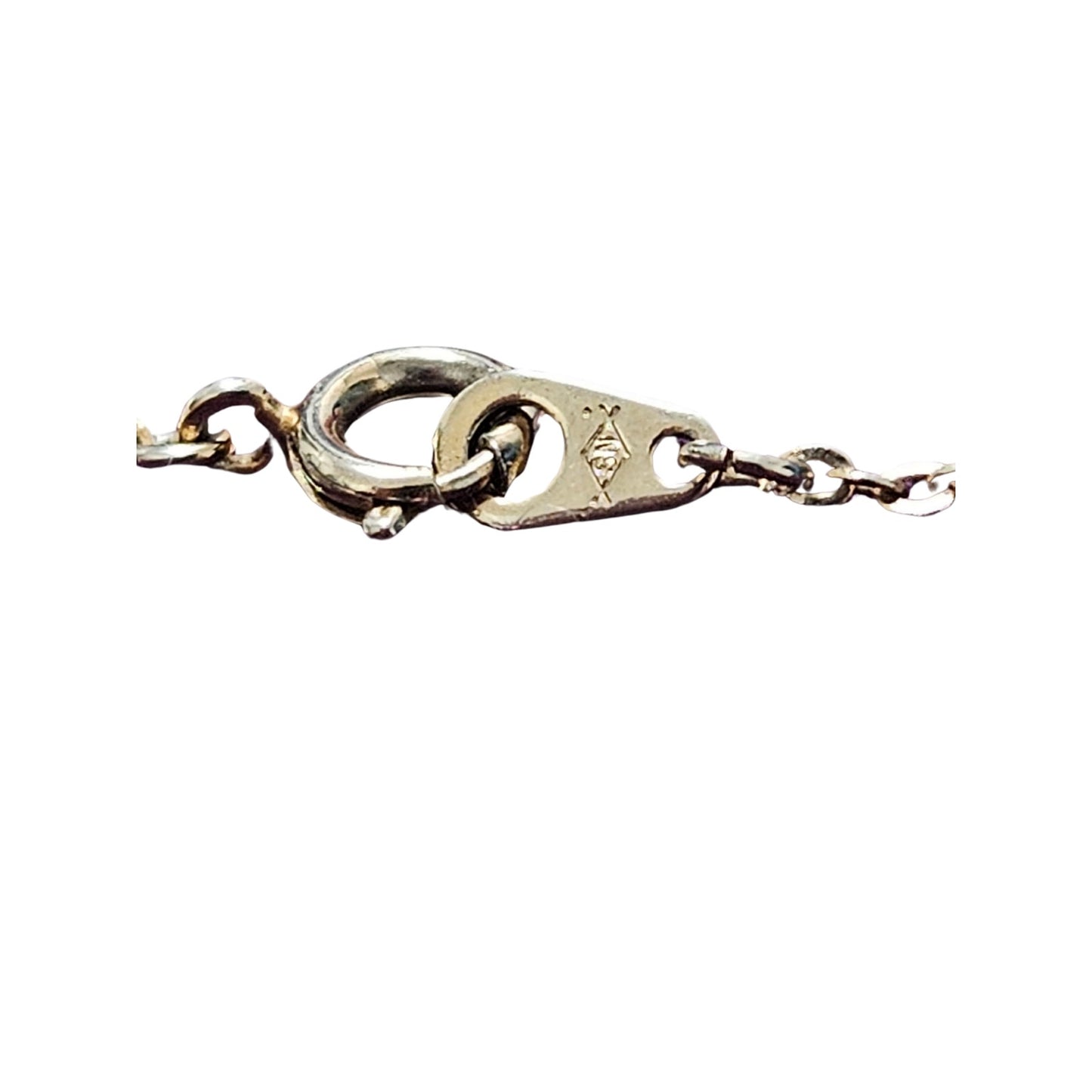 Cream Owl Enamel Coated Pendant on Gold Thin Light Weight Chain Link Necklace