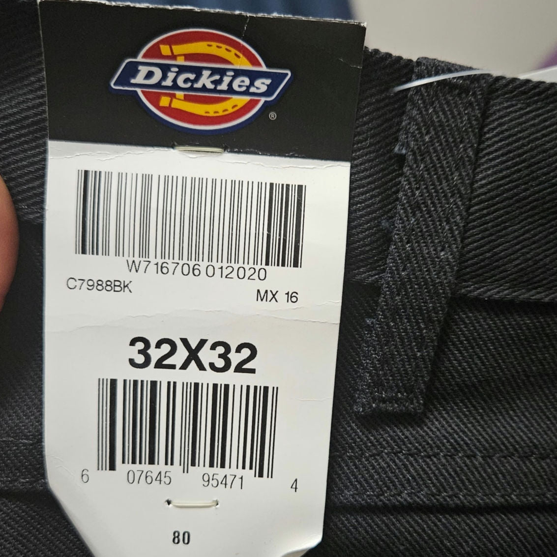 Dickies 5-Pocket Black Jeans Regular Fit Fade Resistant Staydark Fabric SZ 32x32