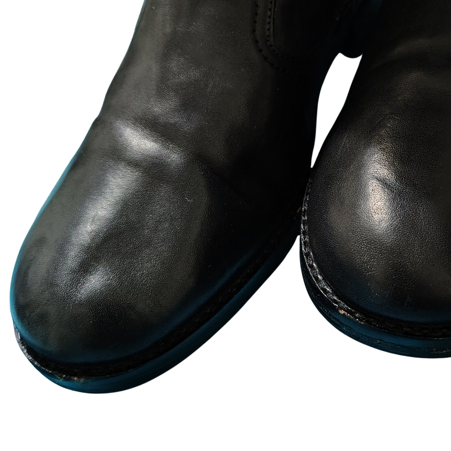 Coach Whitley Tall Black Leather Riding Boots Buckles Zipper Round Toe Size 10B
