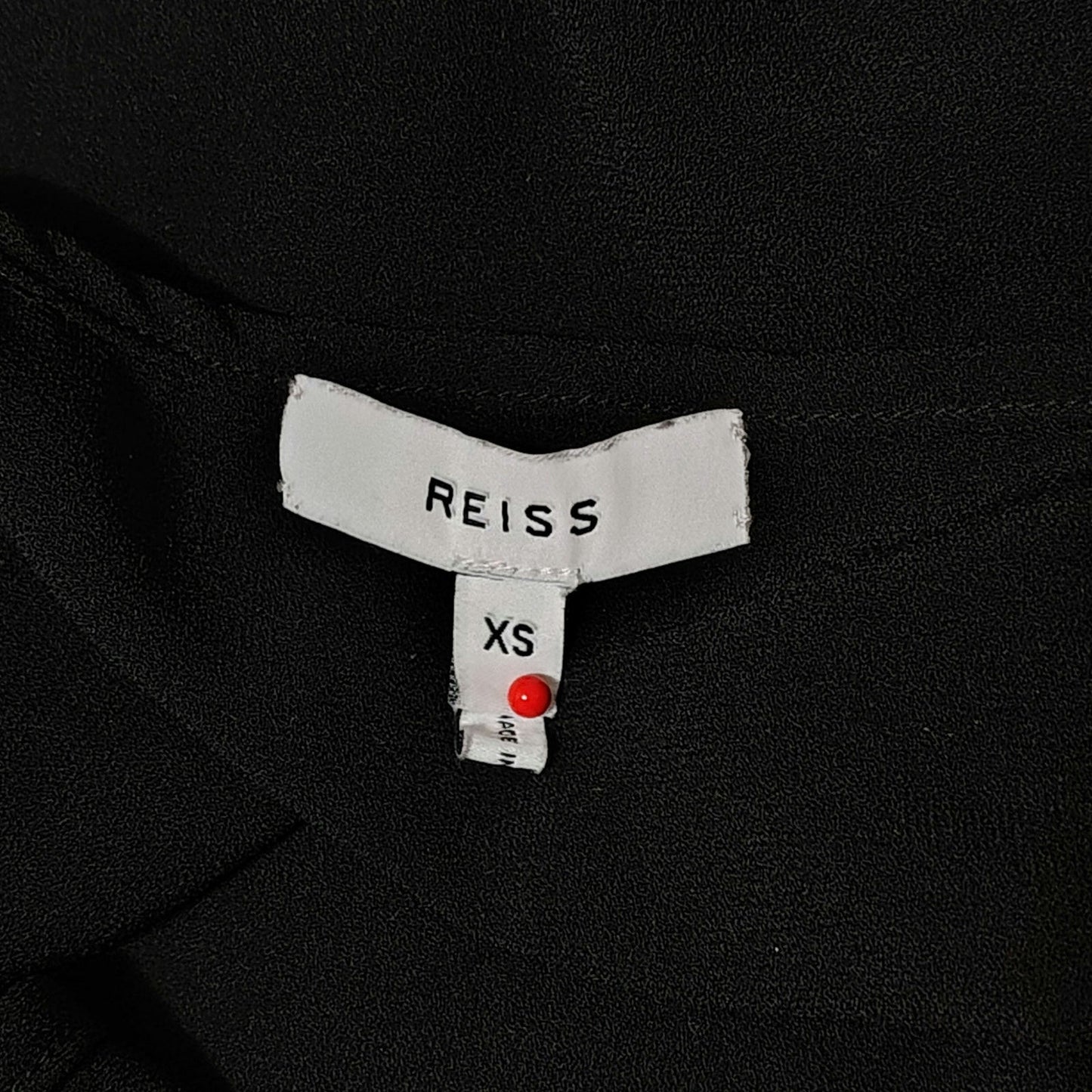 REISS Black Short Slip Dress Adjustable Spaghetti Straps V Neckline Size XS