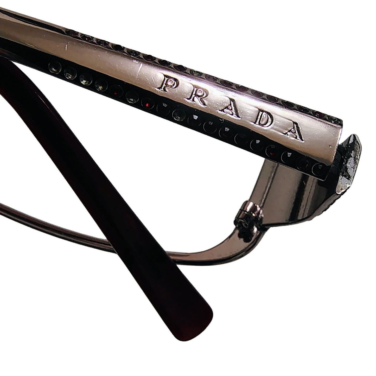 PRADA Sleek Fit Eye Glasses Specs VPR 66F 51017 3Bh-101 135 Gold Rimmed Frames