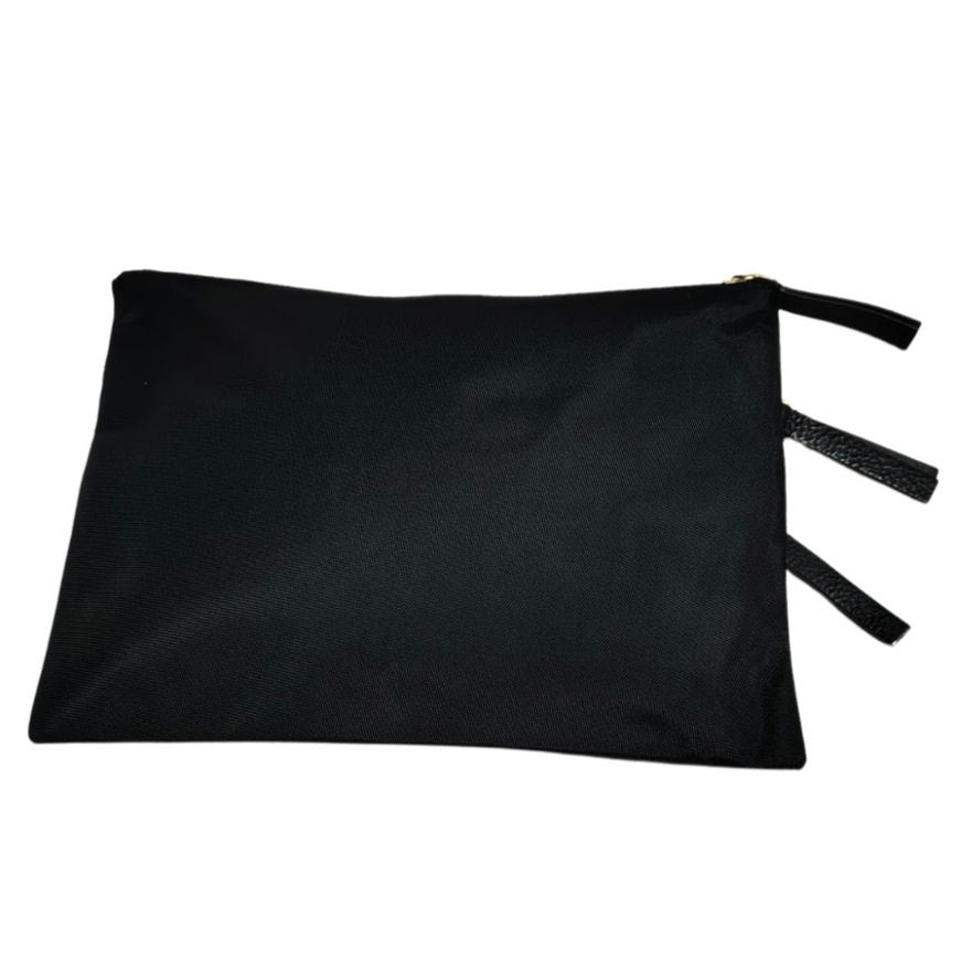 Black Marc Jacobs Piqué-shell Clutch In-Bag Organizer Three Zipped Compartrments