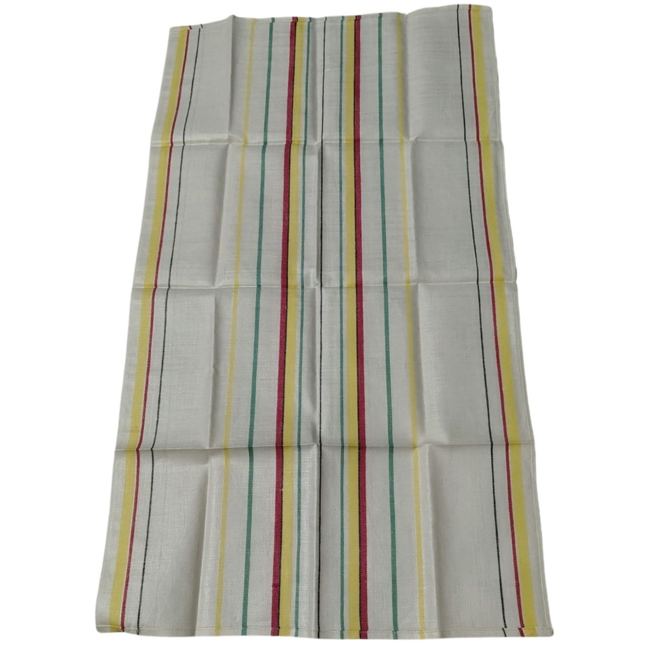 40s 50s Pure Linen Striped Tea Towel Unused French Kitchen Towel New Without Tag
