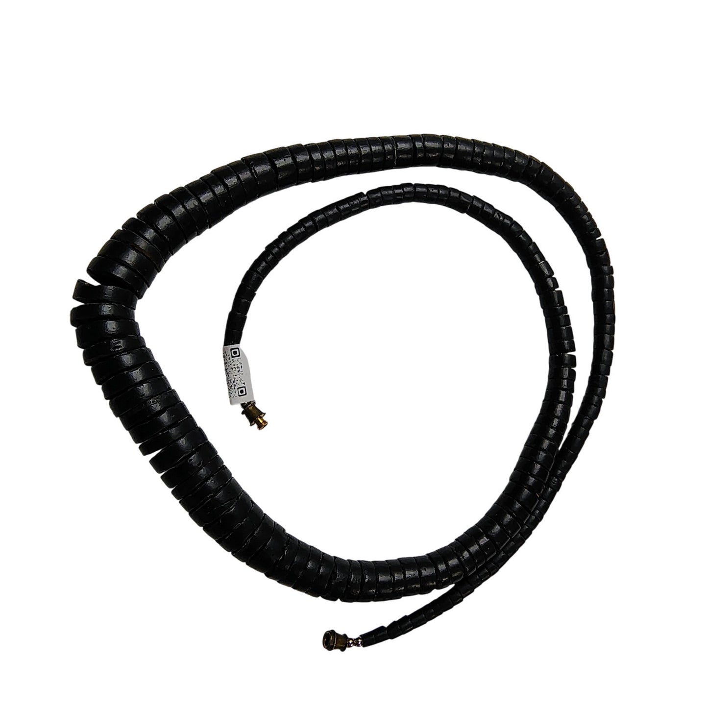 Brown Wood Beads Tribal Cultural Jewelry Single Strand Long Unisex Necklace