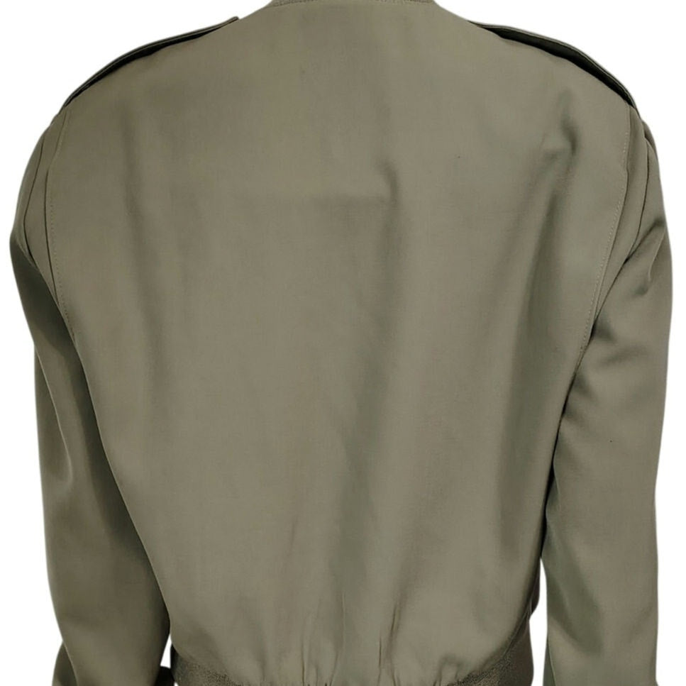USMC Tanker Zip Up Bomber Jacket Neptune Garment Co. Epaulets Lined 36 Short