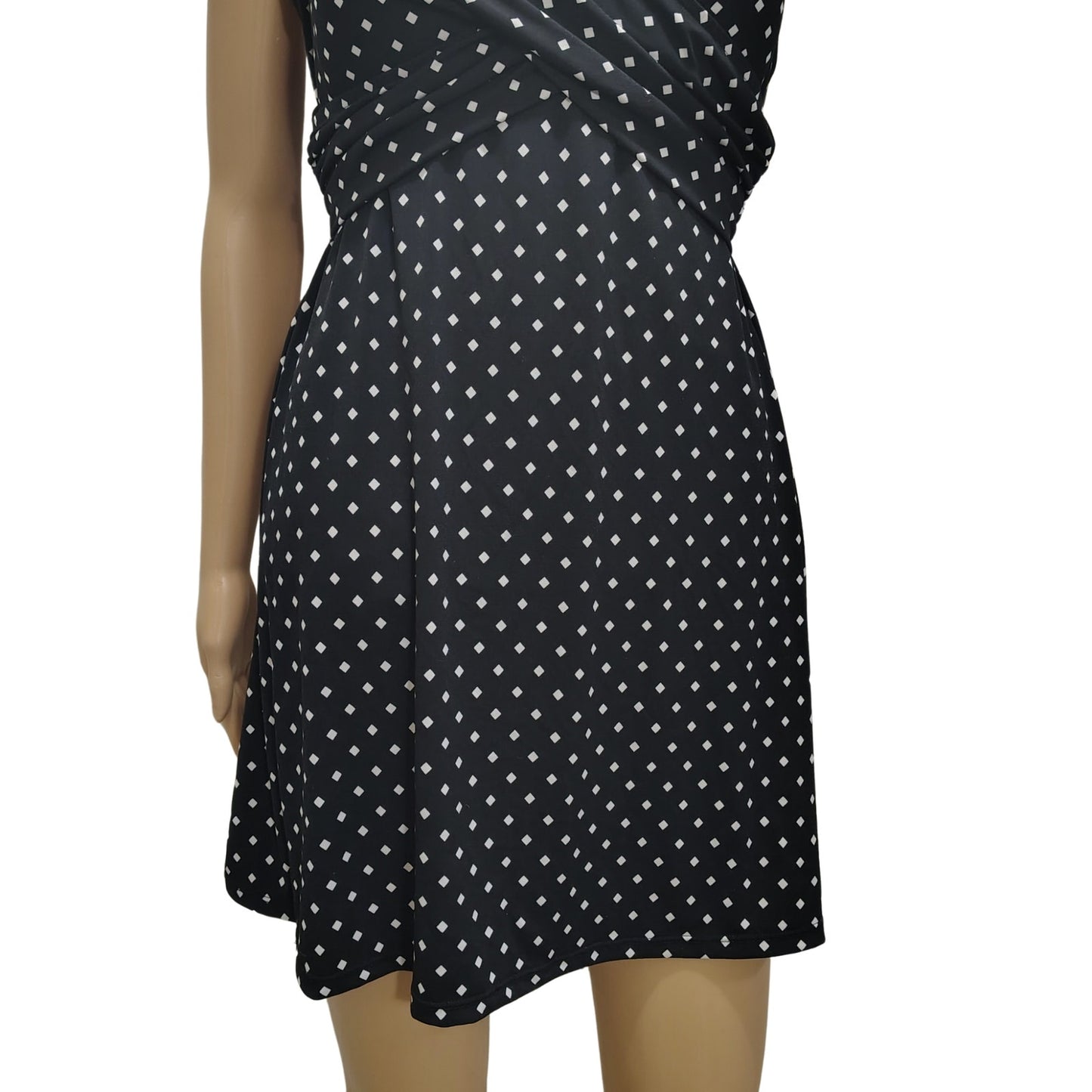 Diamonds Black White SlimSwim Magic Brands Onepiece Bathing Suit Swimdress SZ XL