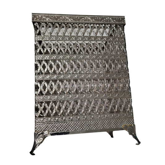 1960s Ornate Filigree Design Silver Tone Tissue Box Holder Hollywood Regency Era [Vintage}