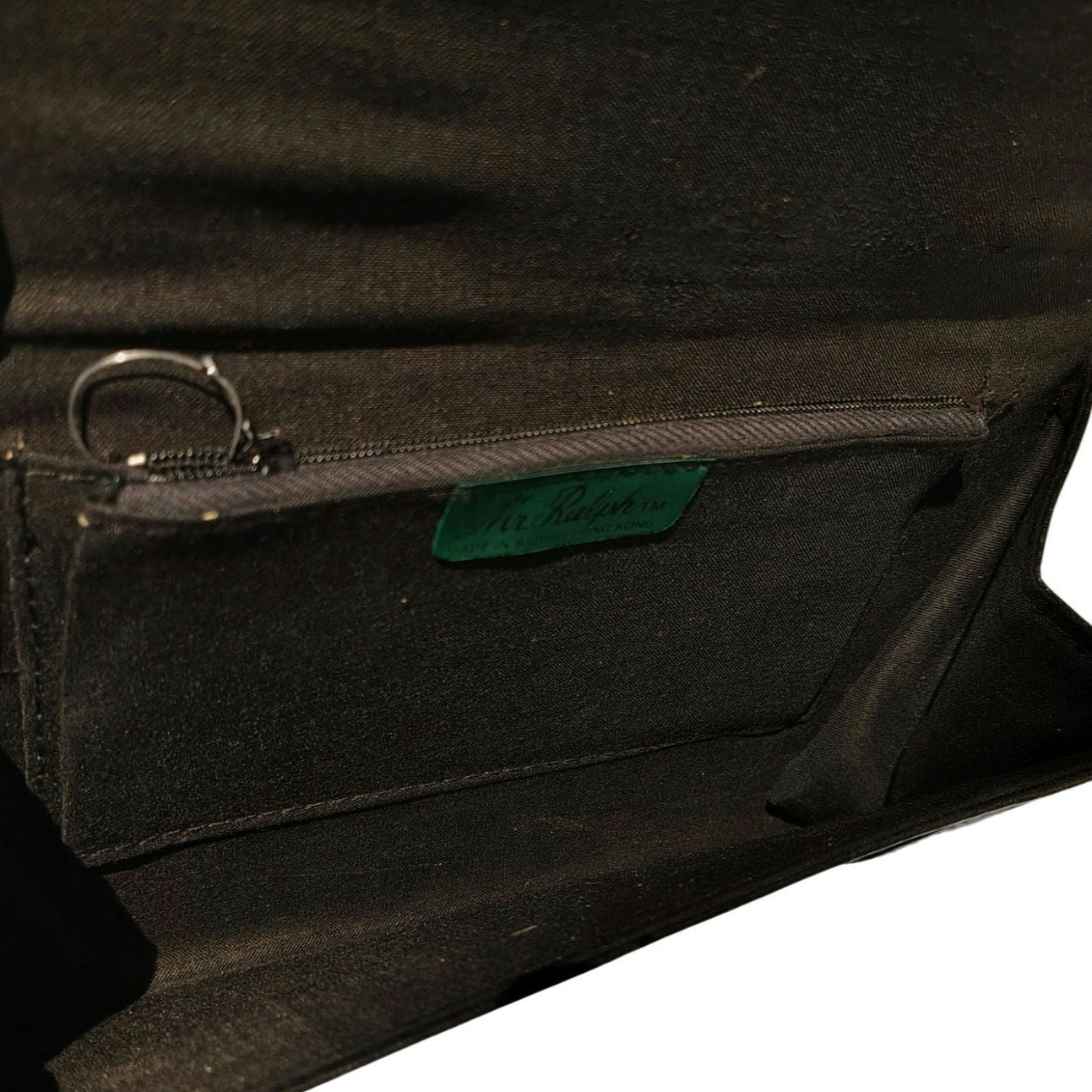 Textured Black Maxi Clutch 1970s Vintage Mr. Ralph Fold Over Snap Closure Bag