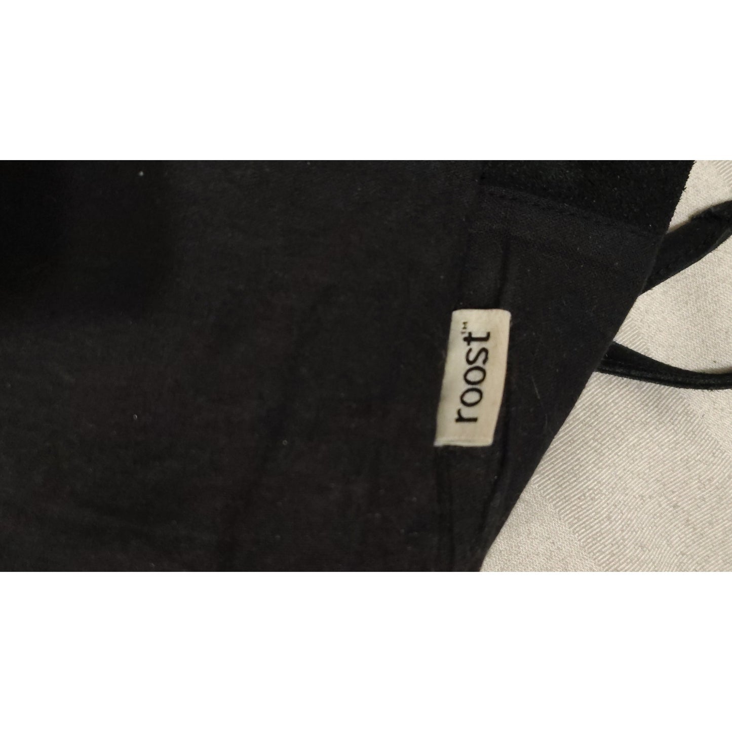 Black Suede Crossbody Envelope Handbag Tassel Magnetic Closure Fold Over Top