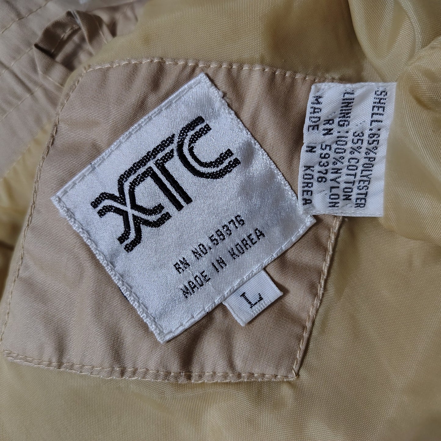 1970’s Nylon Brown Zip Up Wind Breaker Track Jacket by XTC Made in Korea Medium