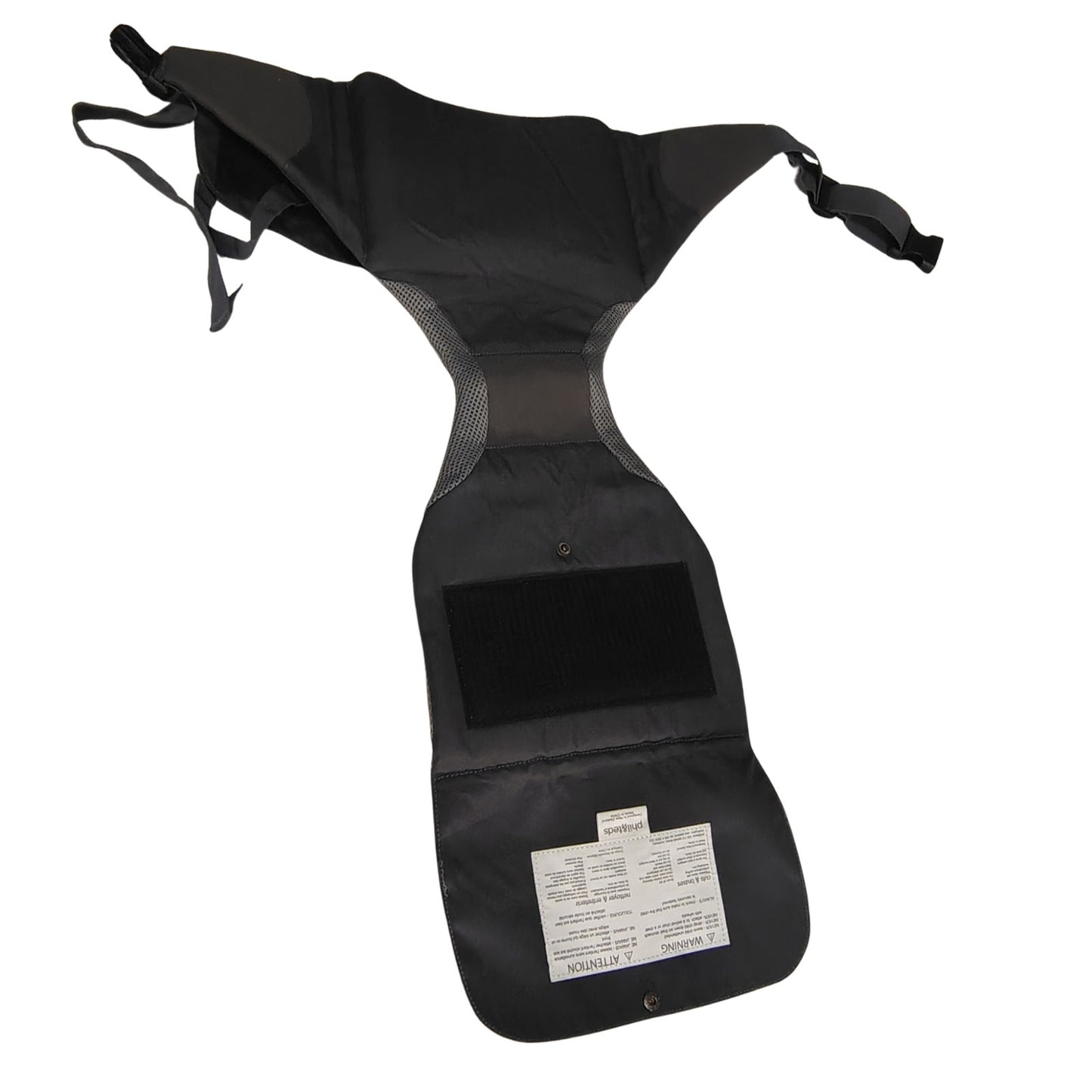 Phil and Ted's Charcoal Gray Belted Hip Baby Seat Carrier Belts Onto Hips