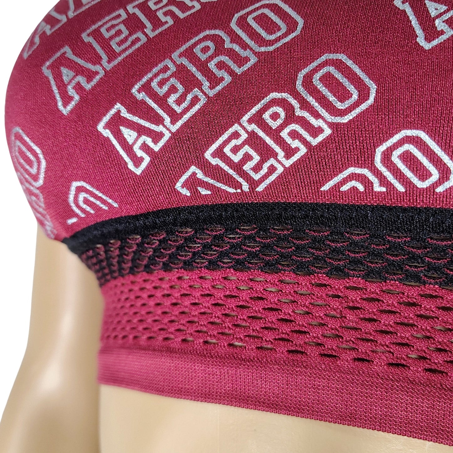 Burgundy Comfy Cool Aeropostale Removable Cups Sports Bra Size Medium Juniors