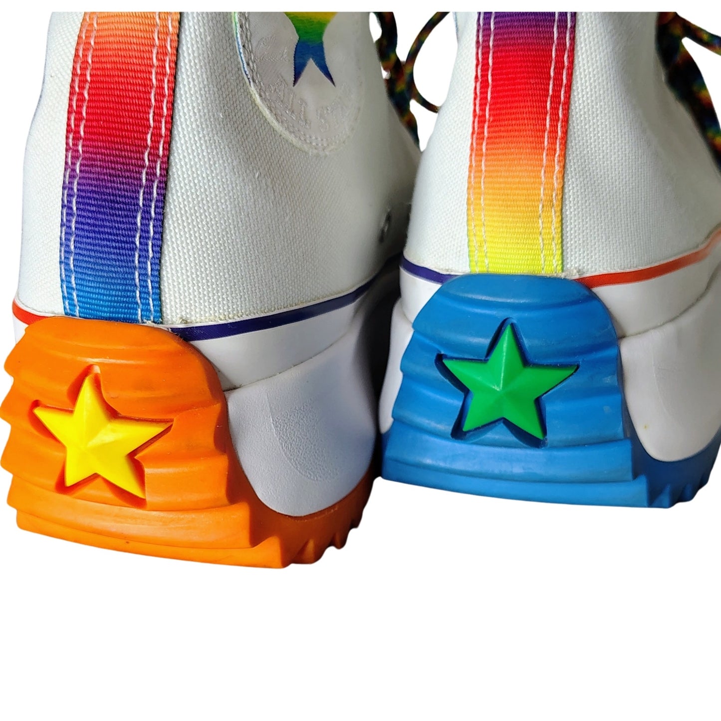 Converse Run Star Hike Hi Platform PRIDE Rainbow Sneakers Size 8 Women 6.5 Mens