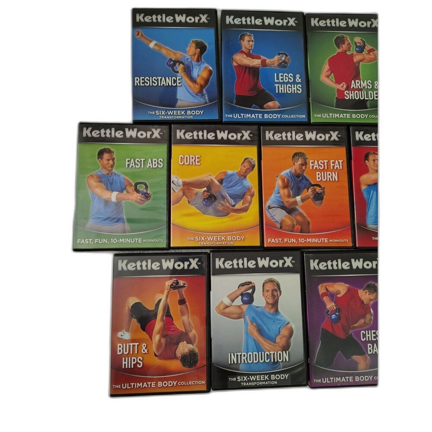 Kettle Worx The Six-Week Body Transformation 10 DVD Video Compilation Set
