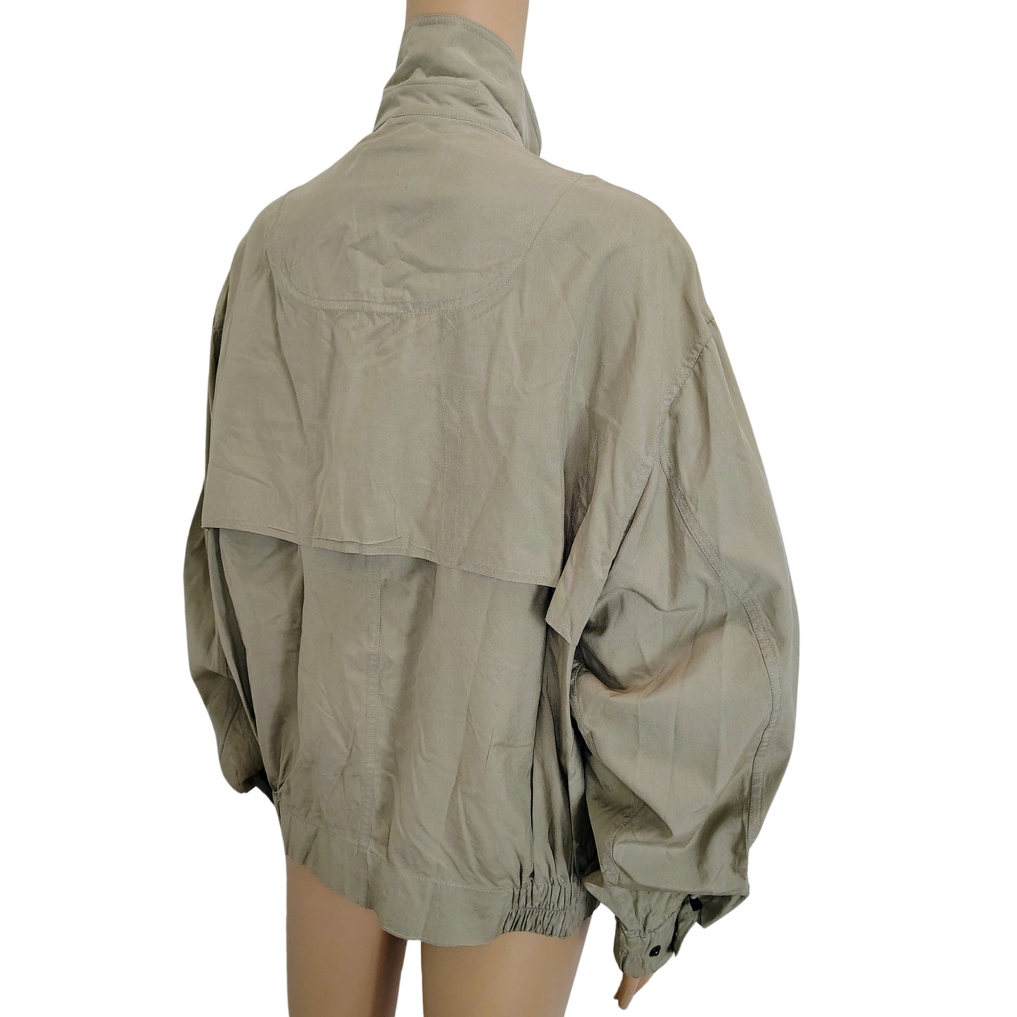 1970’s Nylon Brown Zip Up Wind Breaker Track Jacket by XTC Made in Korea Medium