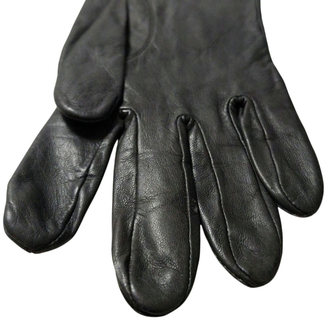 Vintage Anne Klein Aris Black Soft Leather Frog Closure Gloves Size Large Womens