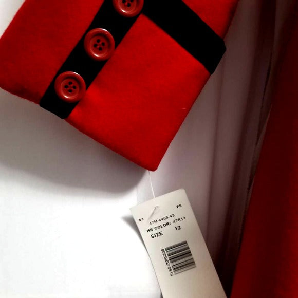 Vintage Long Red Wool Coat 100% Pure Wool Trench Coat Size 12