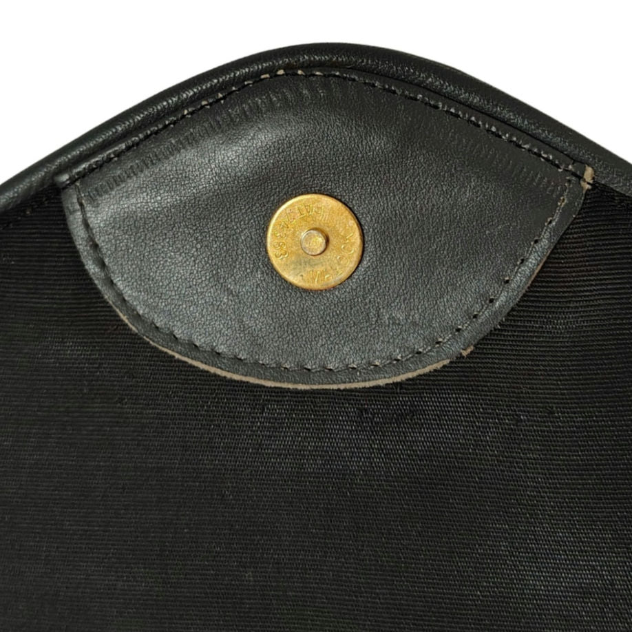 70s Gray Maxi Clutch Faux Leather Foldover Closure Magnetic Clasp 2 Compartments