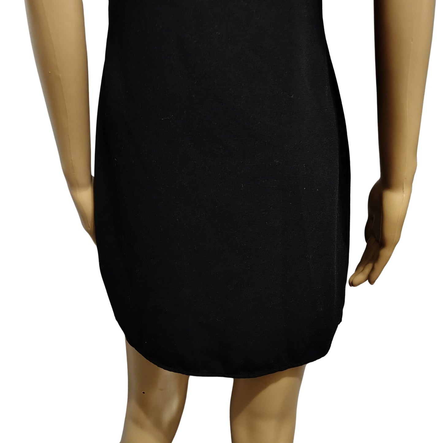 REISS Black Short Slip Dress Adjustable Spaghetti Straps V Neckline Size XS