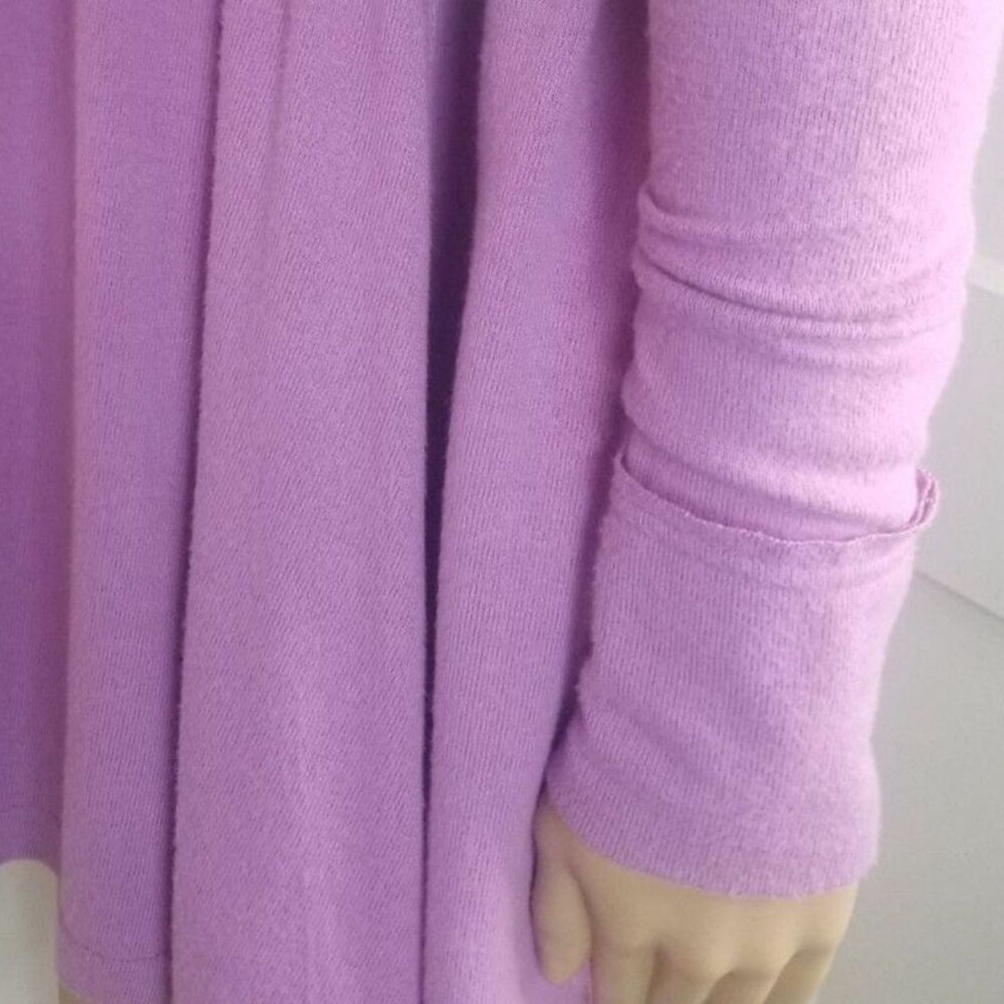 Loose fit Plum Lilac Wide Fit Baby Doll Top Box Cut Long Sleeves Med Free People