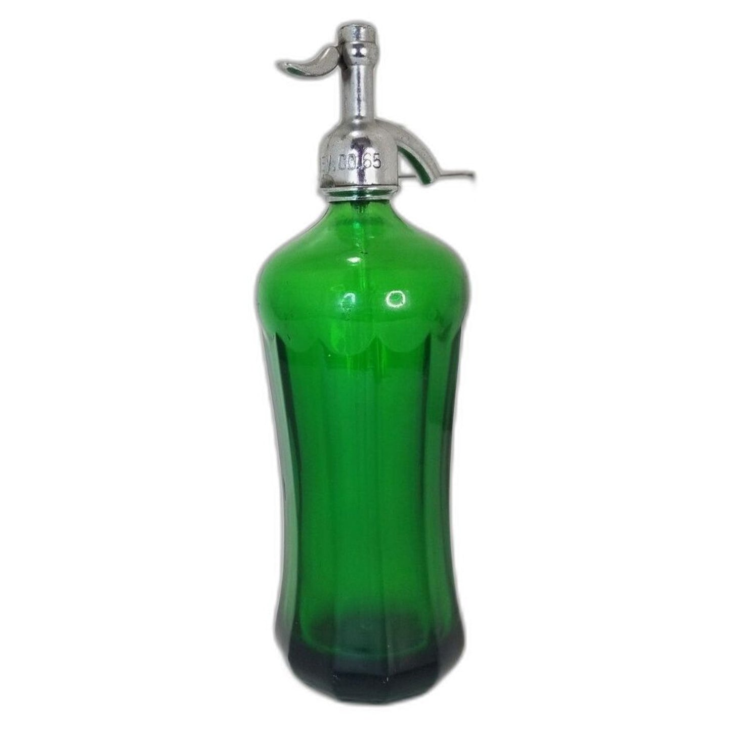 Antique Chrome Green Kauffman Beverage Co Soda Spray Seltzer Siphon Bottle 1900s