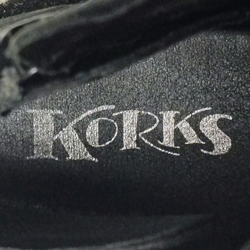 Black Leather Korks by Kork-Ease Sonya Casual Zip Ankle Bootie Womens Size 7.5