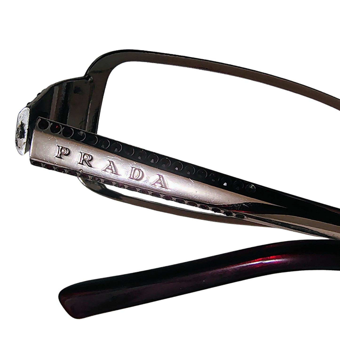 PRADA Sleek Fit Eye Glasses Specs VPR 66F 51017 3Bh-101 135 Gold Rimmed Frames