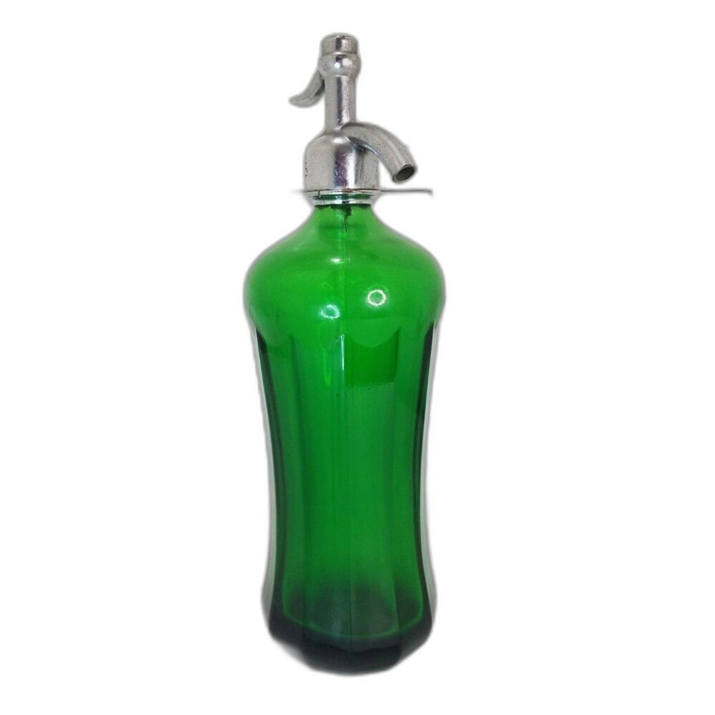 Antique Chrome Green Kauffman Beverage Co Soda Spray Seltzer Siphon Bottle 1900s