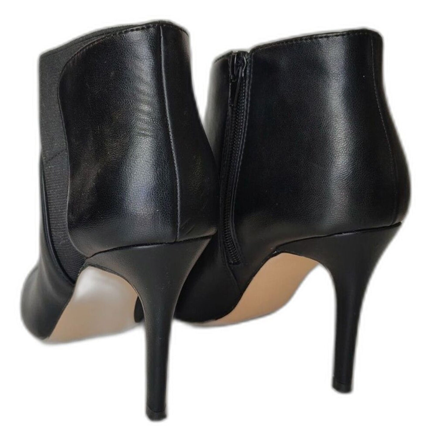 XOXO Nayeli Sleek Dress Booties Elastic Detail Heels 4" Pointy Toe Size 8.5