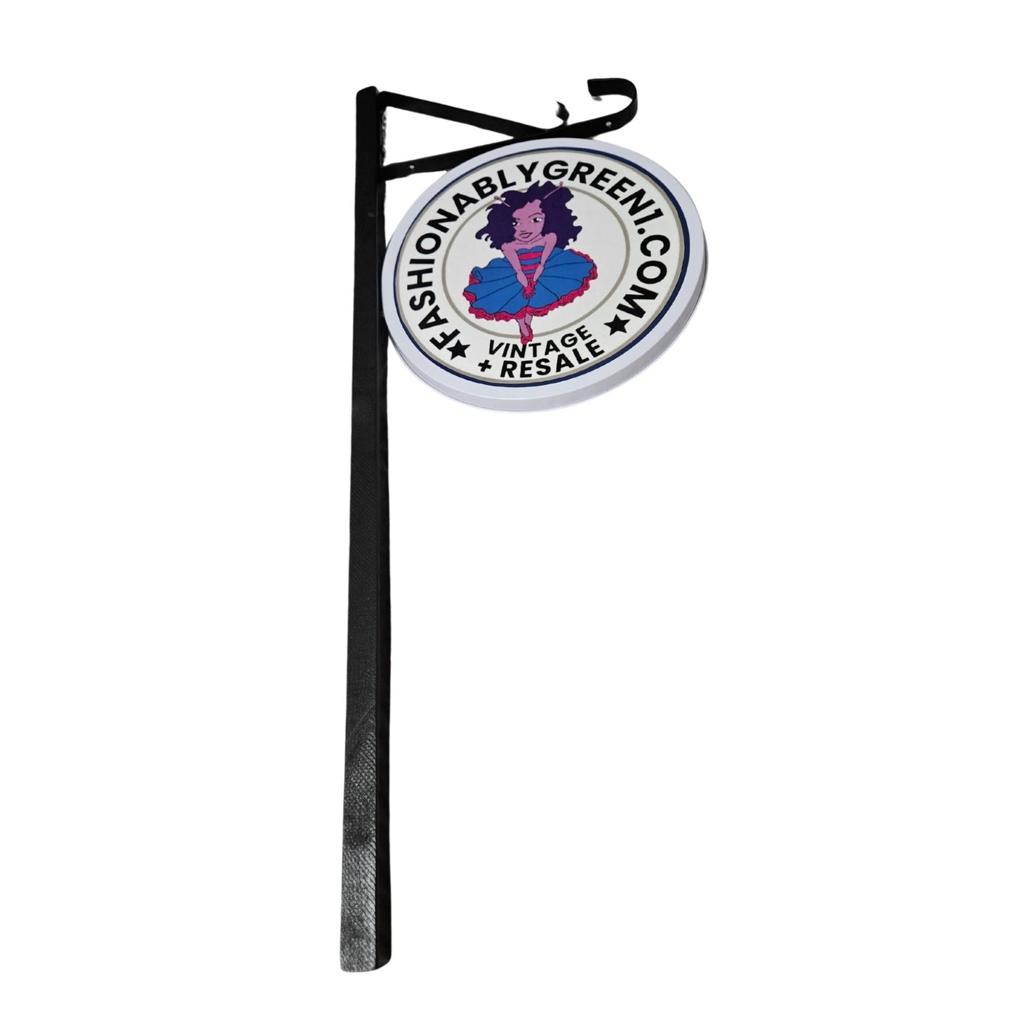 Indoor Hanging Two Sided Round Logo Marketing Signage Booth Festival Tent Signs