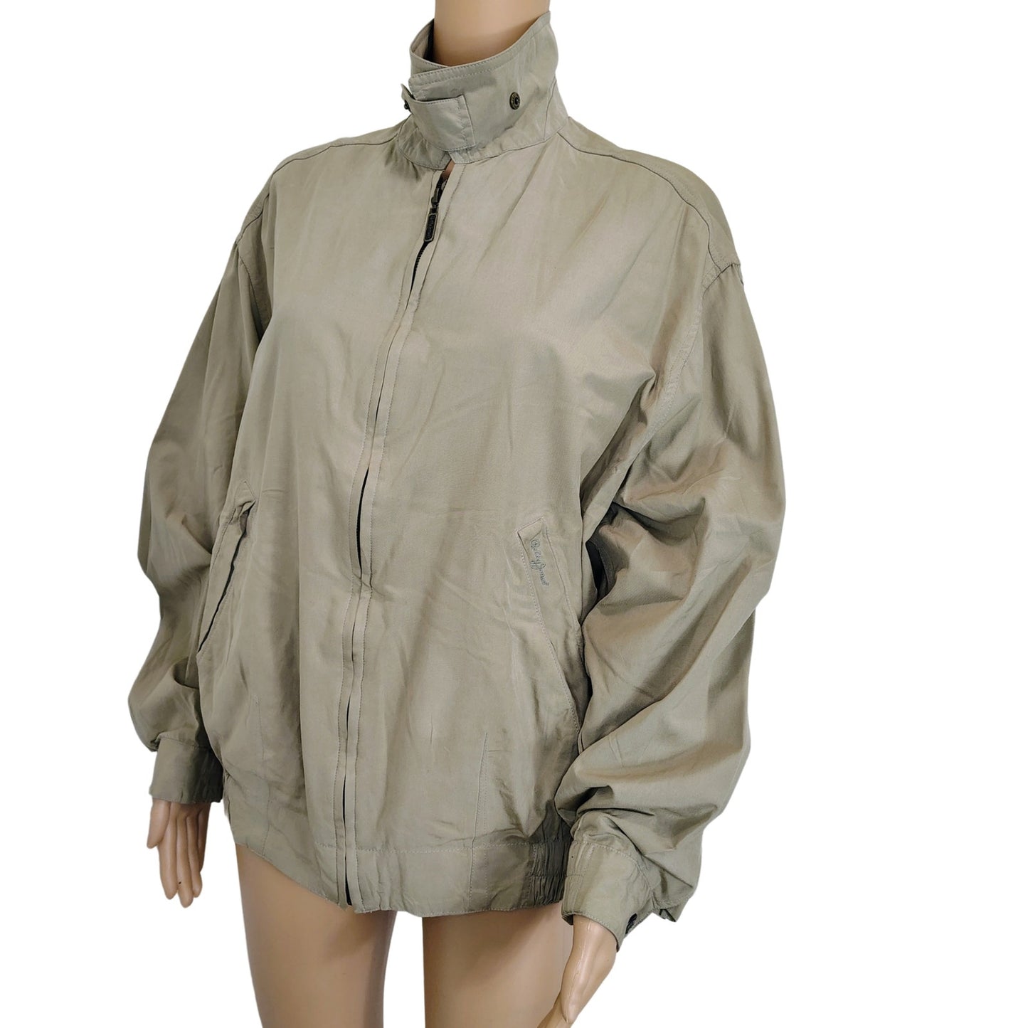 1970’s Nylon Brown Zip Up Wind Breaker Track Jacket by XTC Made in Korea Medium