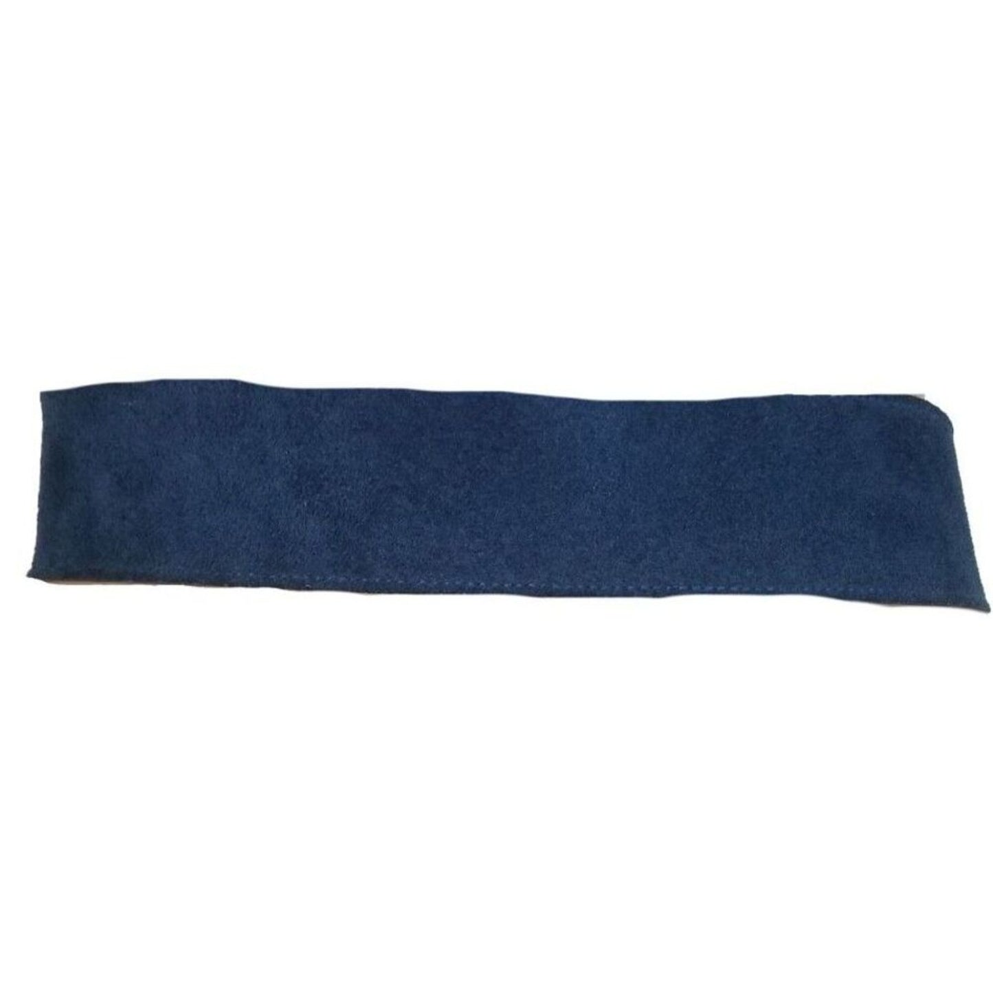 Vintage Big Gold Interlocking Cut Out Buckle Wide Blue Suede Belt Adjustable