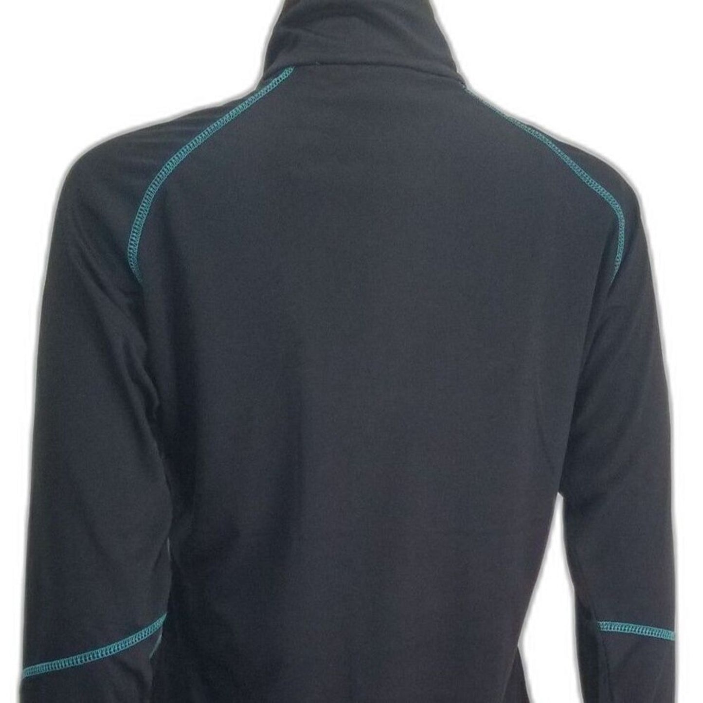 Subaru Black Label Black with Blue Pullover Zip Up Collar Shirt Size Small