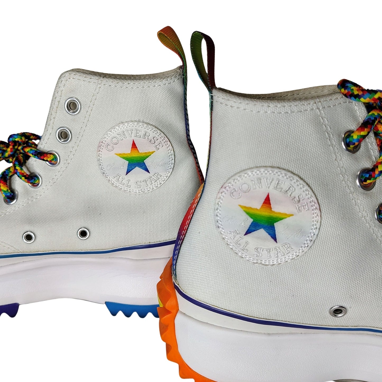 Converse Run Star Hike Hi Platform PRIDE Rainbow Sneakers Size 8 Women 6.5 Mens