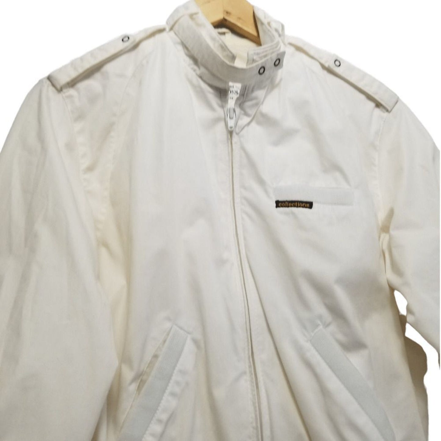 VINTAGE | RACER JACKET Montgomery Ward Collection Light Weight White Size Small
