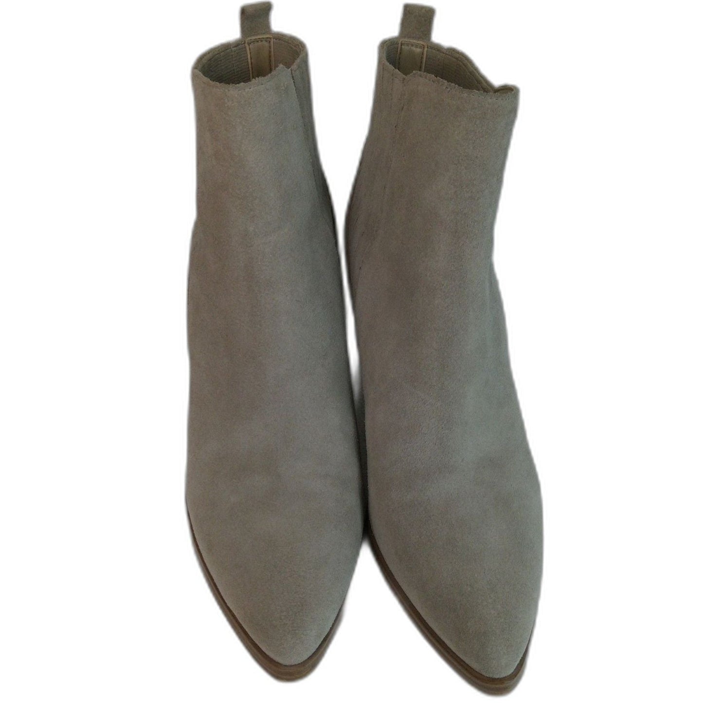 Marc Fisher Alva Taupe Suede Pull On Bootie Ankle Height Pointed Toe Size 8.5