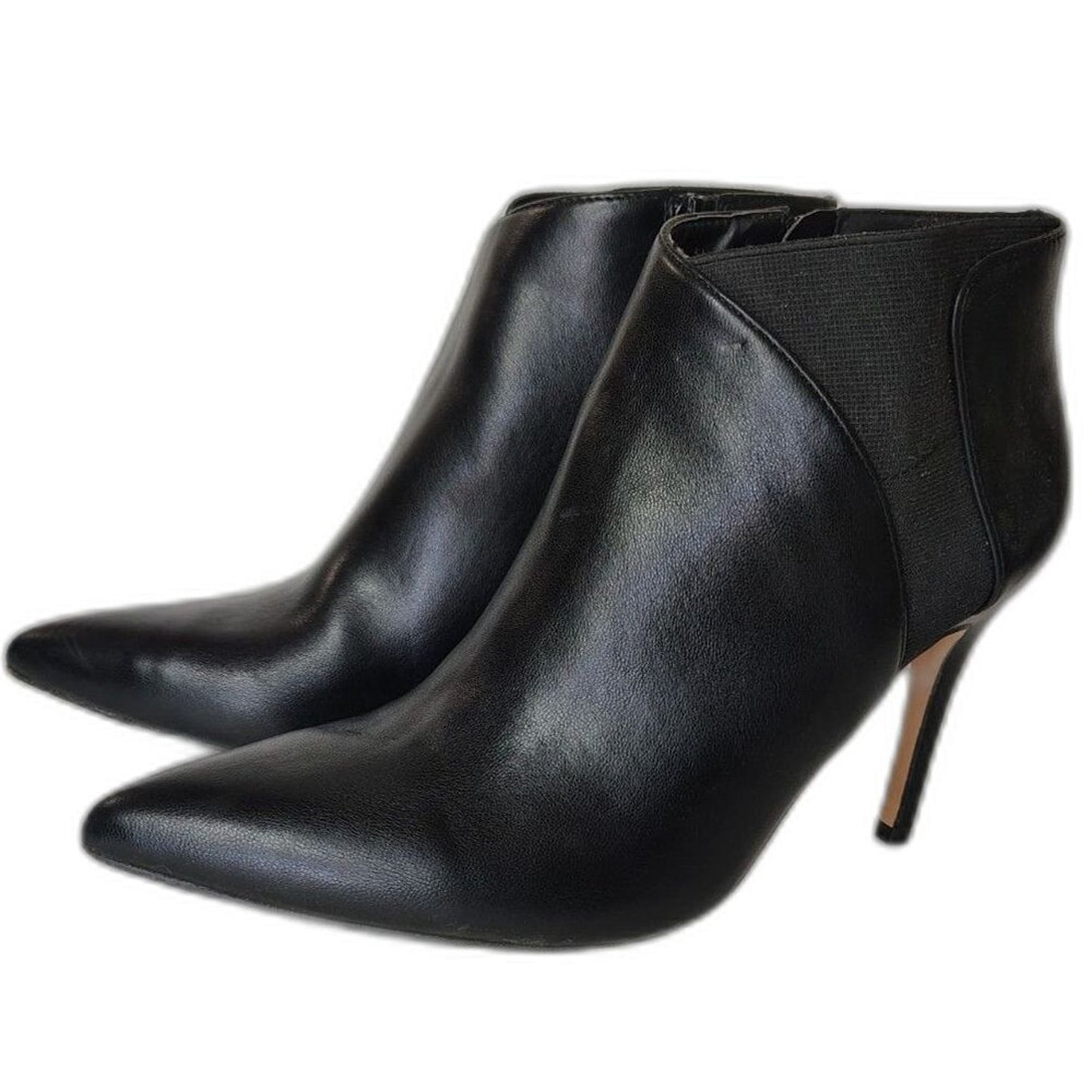 XOXO Nayeli Sleek Dress Booties Elastic Detail Heels 4" Pointy Toe Size 8.5