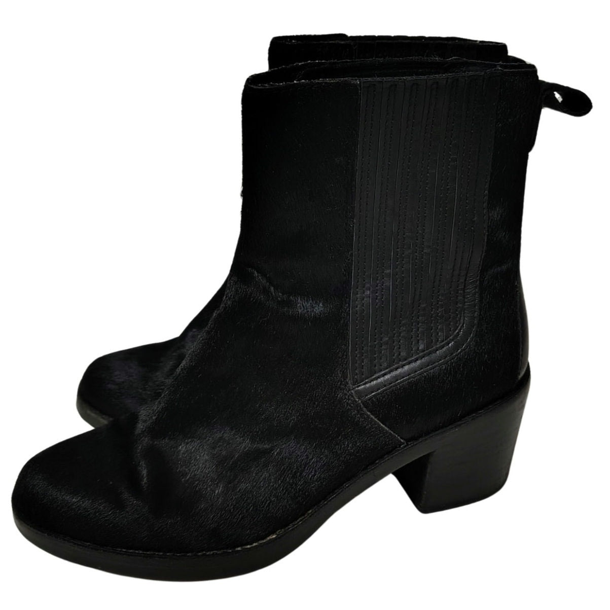 UGG Camden Exotic Calf Hair Leather High Heels Womens Ankle Boots Booties Size 7