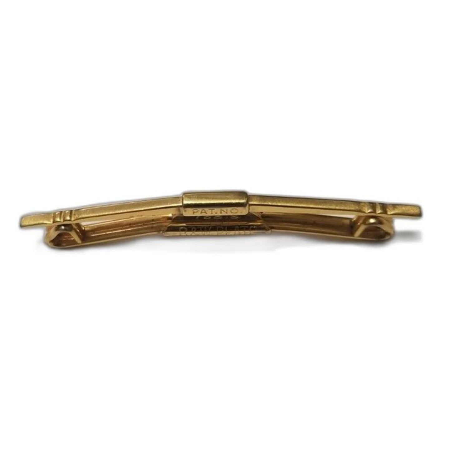 1930s Vintage Swank Gold Tone Collar Bar Button Up Collar Shirt Clasp Holder