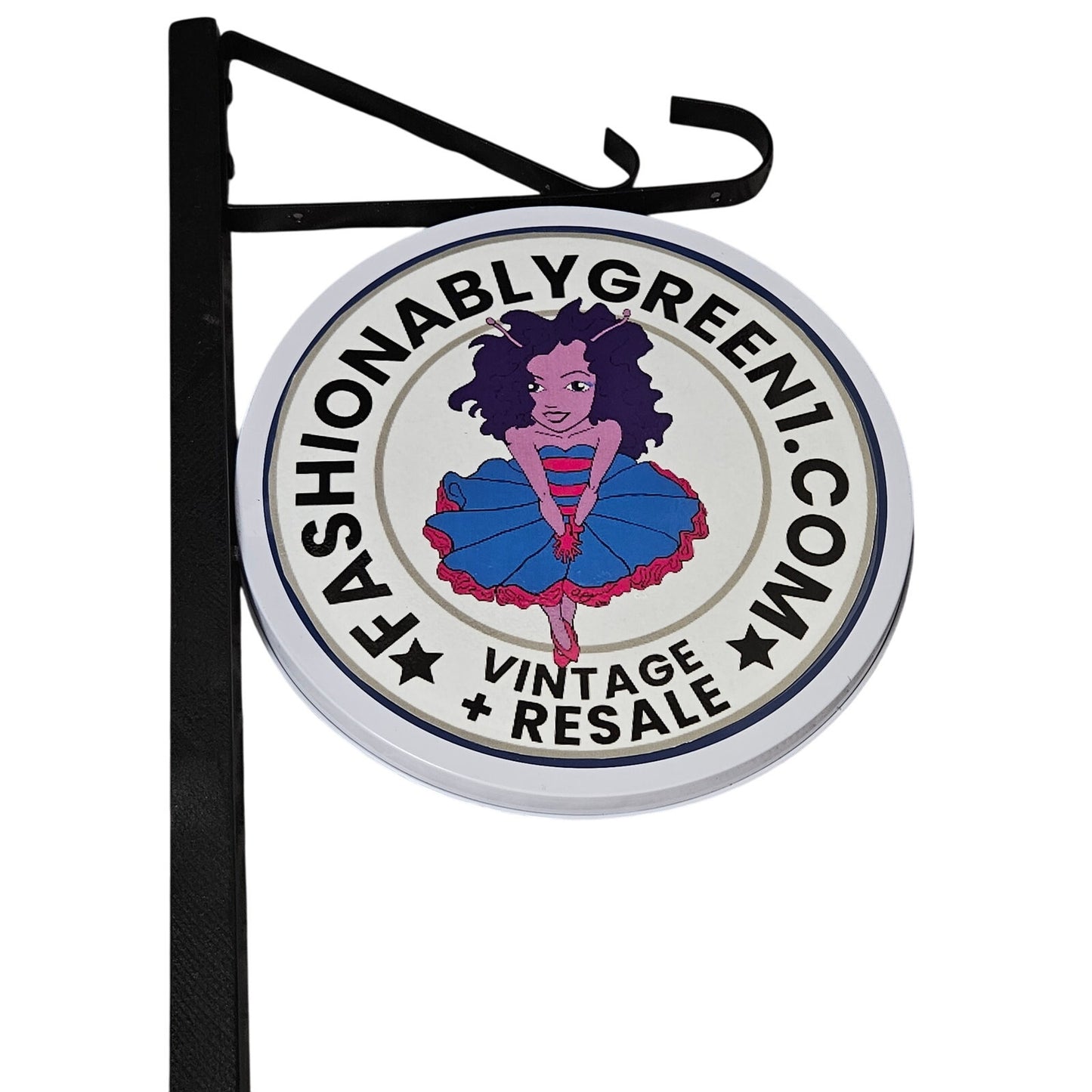 Indoor Hanging Two Sided Round Logo Marketing Signage Booth Festival Tent Signs