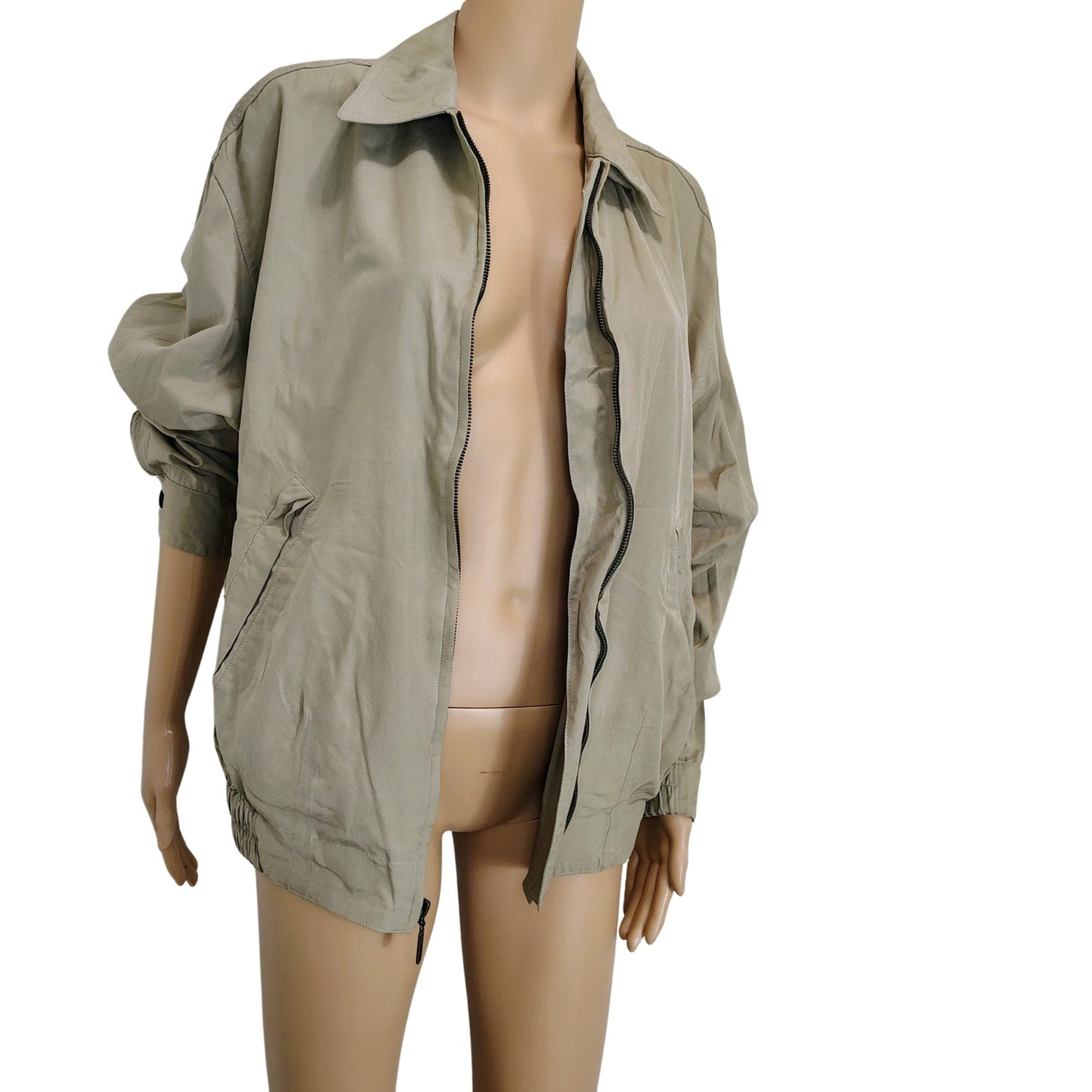 1970’s Nylon Brown Zip Up Wind Breaker Track Jacket by XTC Made in Korea Medium