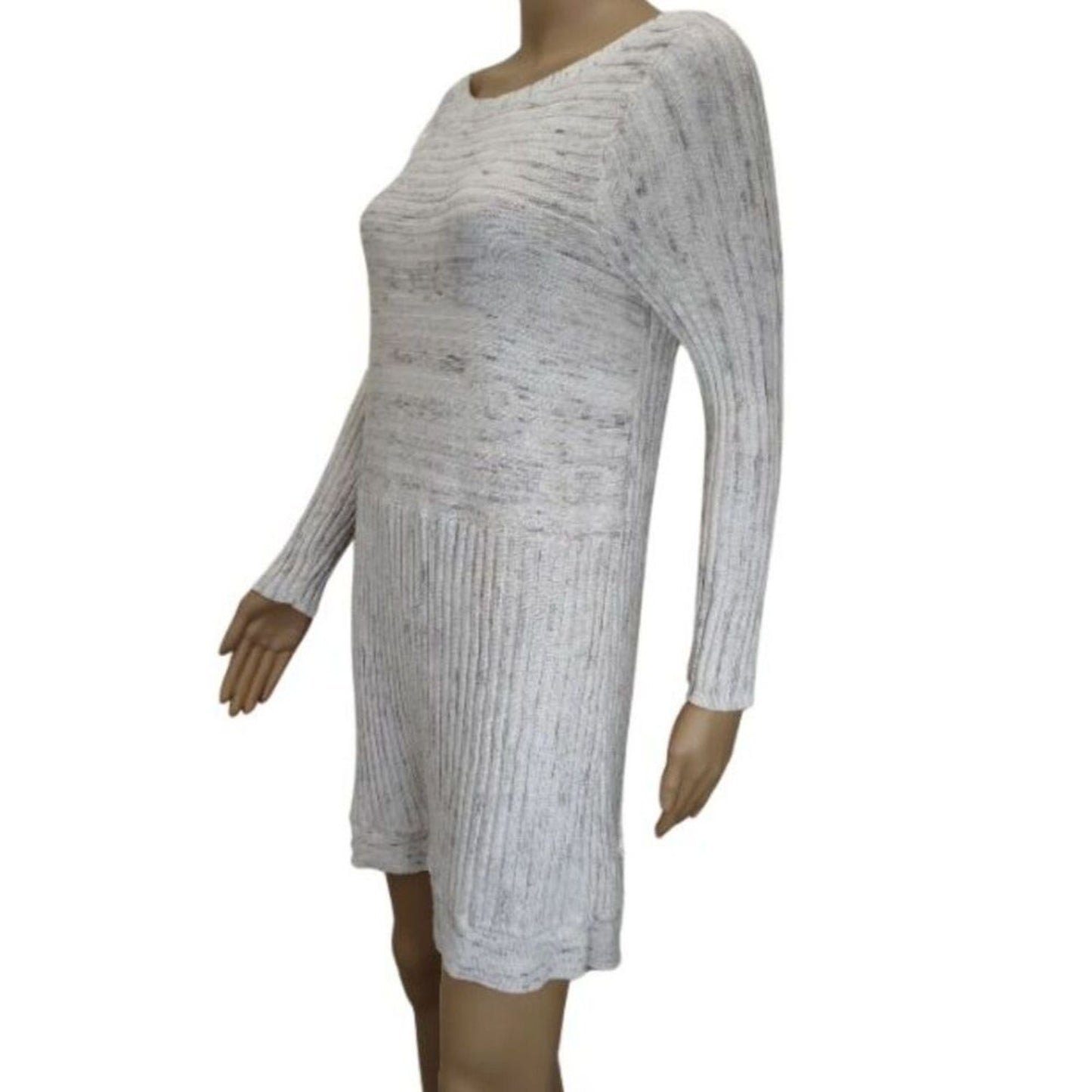 MOTH Anthropologie Beige Long Sleeve Boat Neck Sweater Tunic Dress Size Large