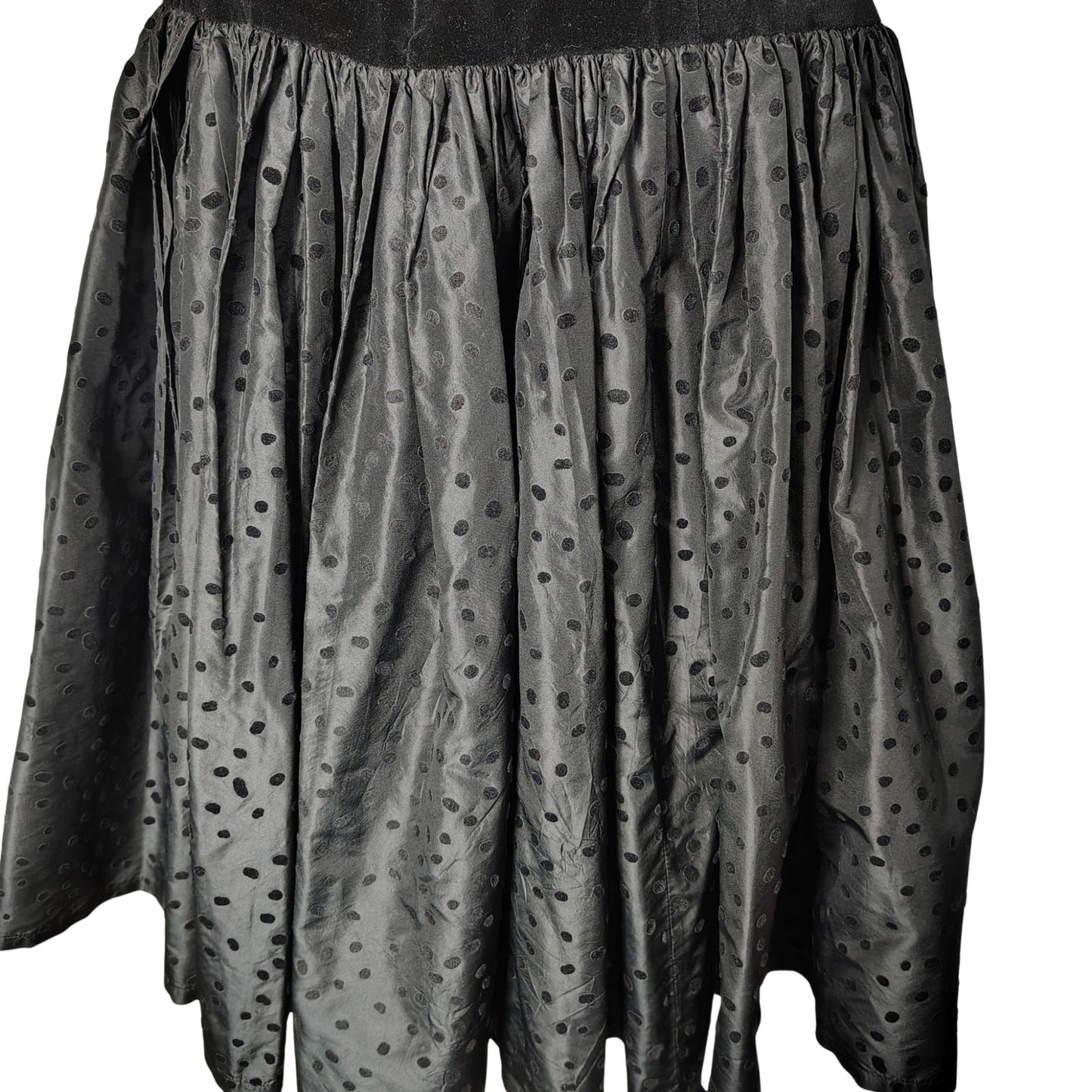 80s Escada Black Polka Dot Fit Flare Bubble Skirt Vintage Margaretha Ley Size 4