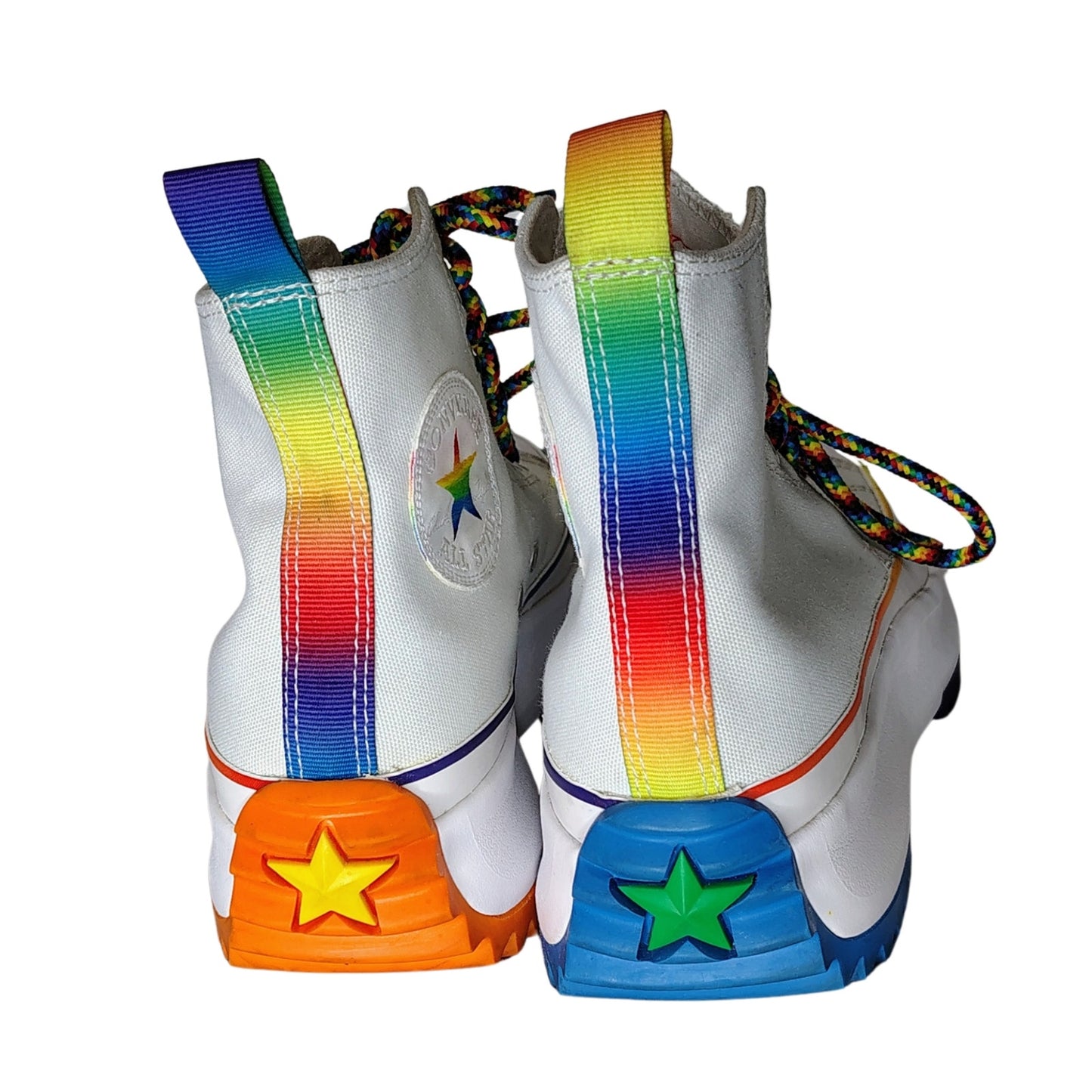Converse Run Star Hike Hi Platform PRIDE Rainbow Sneakers Size 8 Women 6.5 Mens