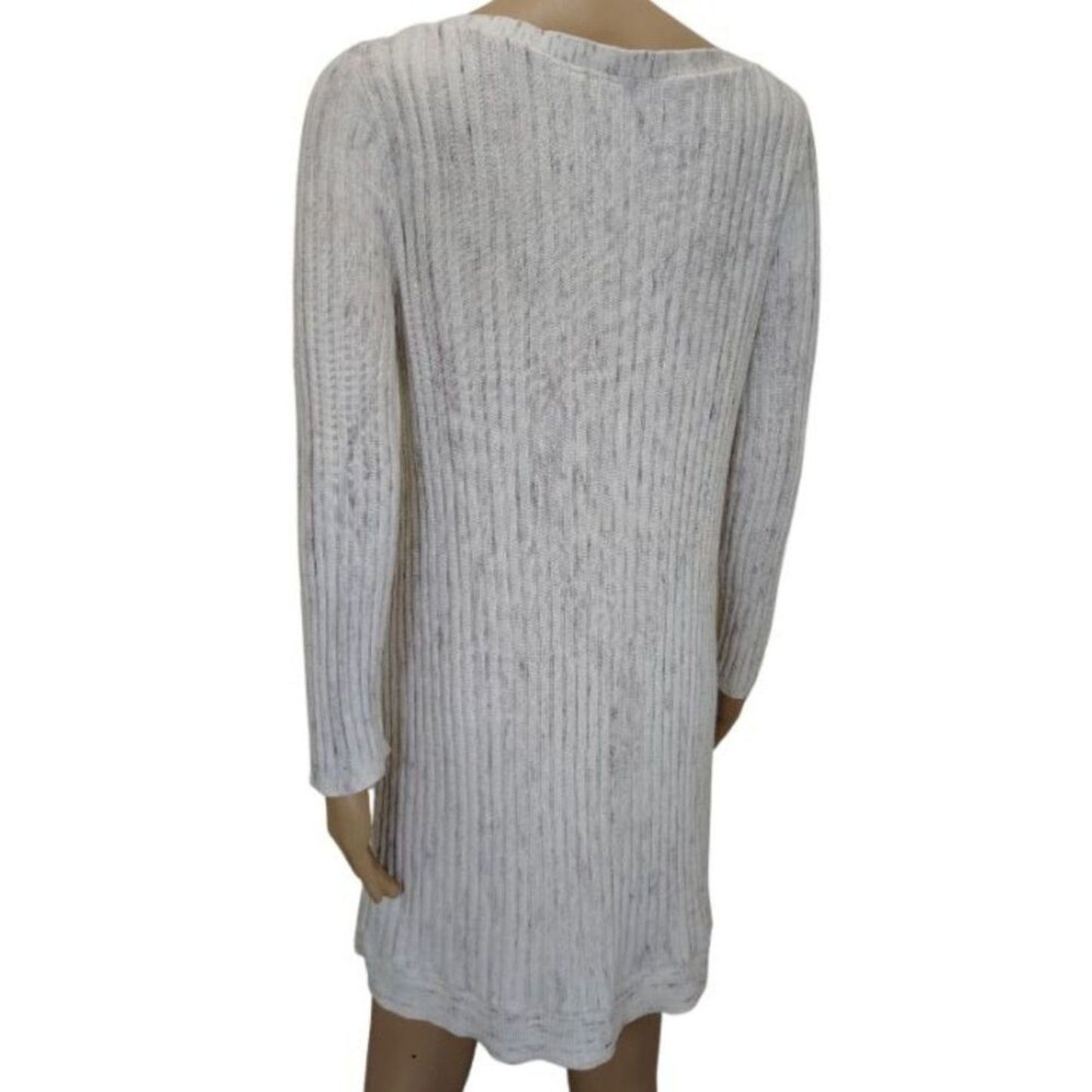 MOTH Anthropologie Beige Long Sleeve Boat Neck Sweater Tunic Dress Size Large