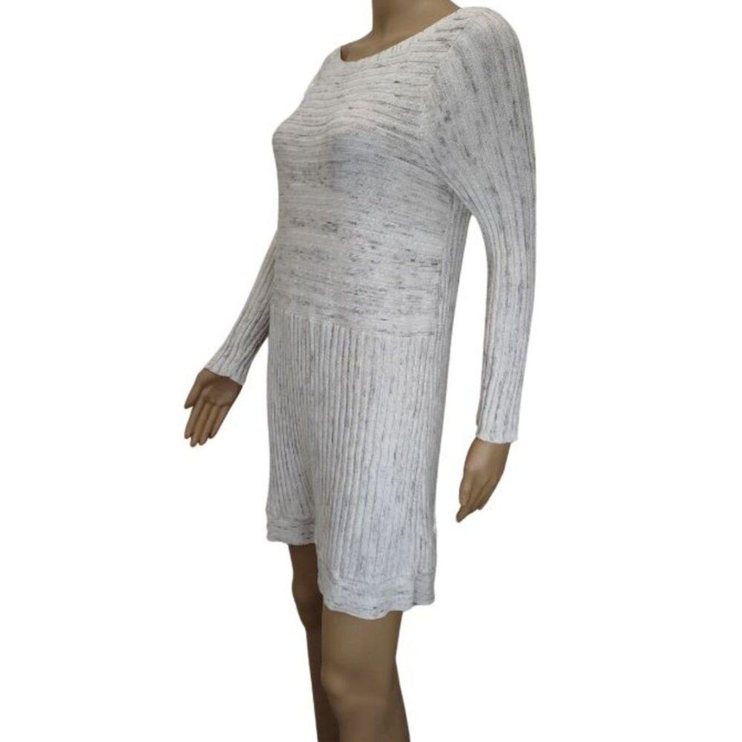 MOTH Anthropologie Beige Long Sleeve Boat Neck Sweater Tunic Dress Size Large