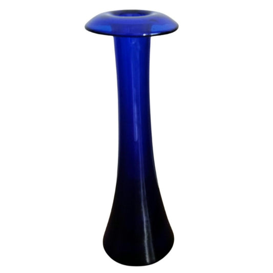 Tiffany & Co. Hand-Blown Blue Art Glass Vase Elsa Peretti Signed Home Decor