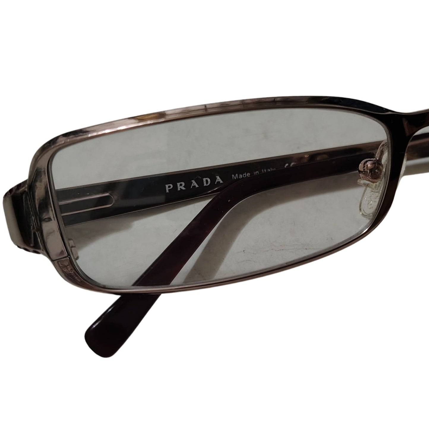 PRADA Sleek Fit Eye Glasses Specs VPR 66F 51017 3Bh-101 135 Gold Rimmed Frames
