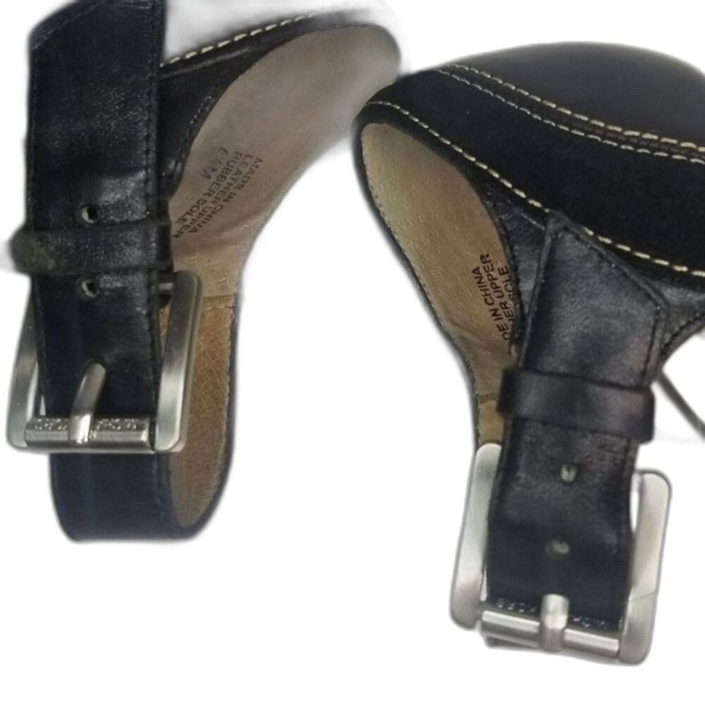 MICHAEL Michael Kors Peep Toe Black Platforms Heels Metal Detail Size 6.5